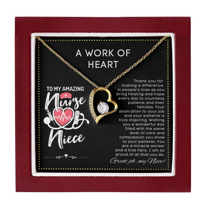 JGF Jewelry Gifts for Family | My Favorite Nurse Calls Me Niece | Nurse Practitioner Graduation Necklace Gift