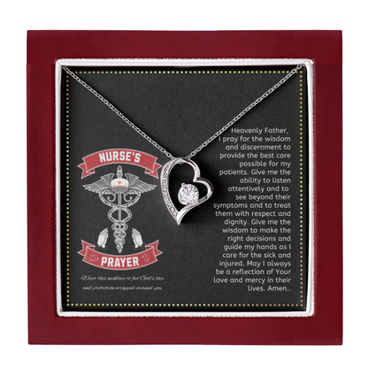 JGF Jewelry Gifts for Family | Nurses Prayer Necklace For Men And Women | Registered Nurse RN Necklaces Sterling Silver