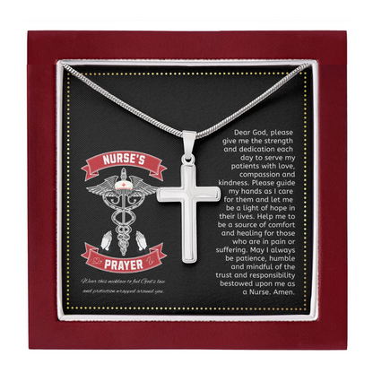 JGF Jewelry Gifts for Family | Nurse Prayer Jewelry Gifts  Stethoscope | Cross Necklace Sterling Silver For Women