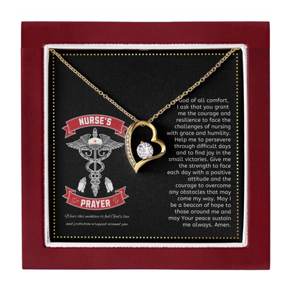 JGF Jewelry Gifts for Family | Nurses Prayer Necklace Sterling Silver | Nurse Practitioner Gifts for Women Heart Necklace