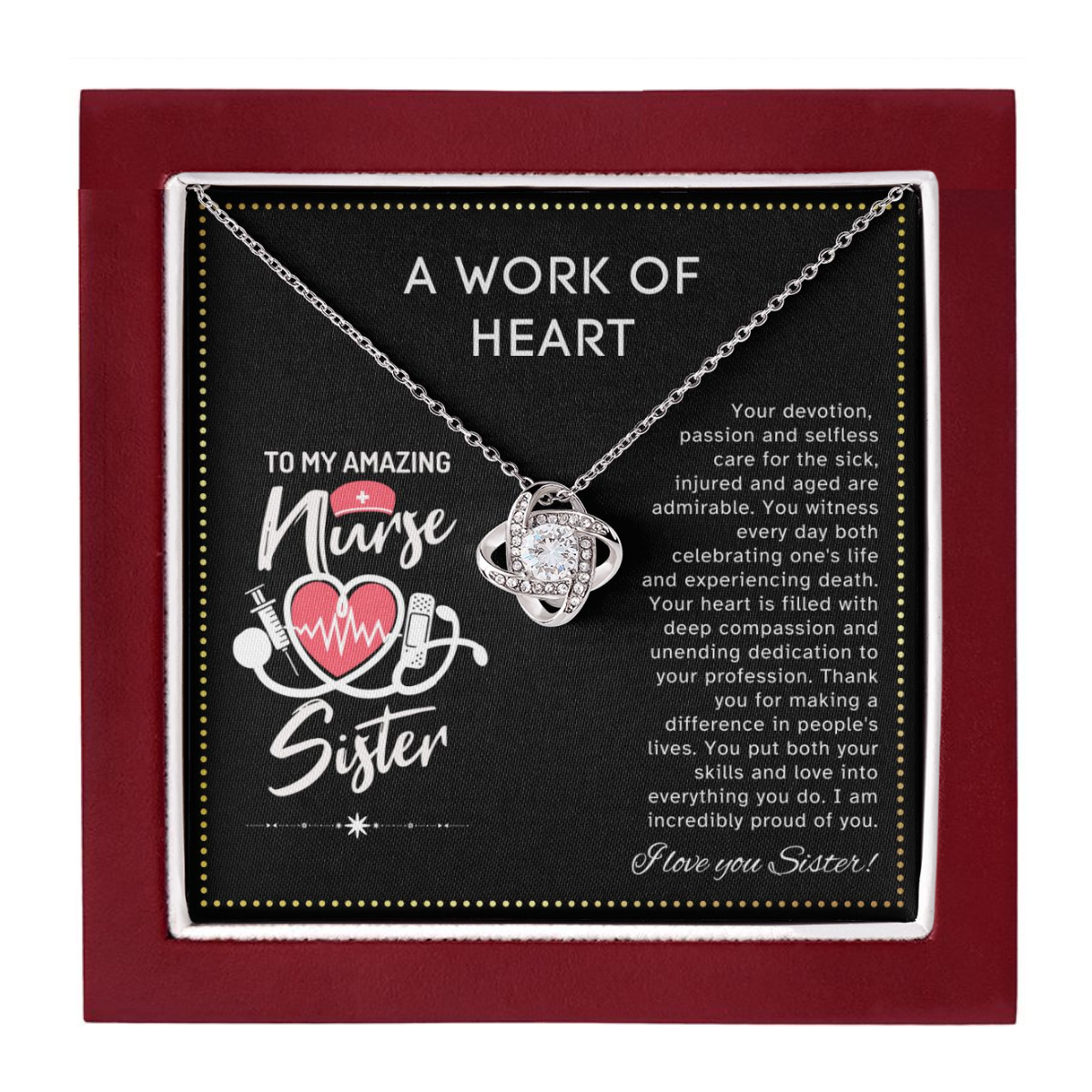 JGF Jewelry Gifts for Family | My Sister Graduated Nursing School | Nurse Appreciation Gifts For Sister