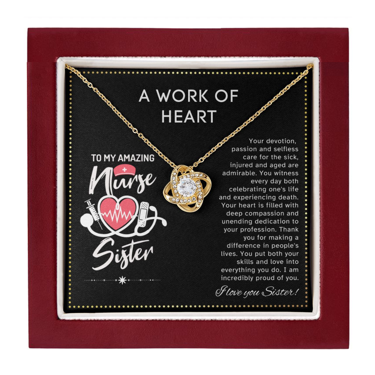 JGF Jewelry Gifts for Family | My Sister Graduated Nursing School | Nurse Appreciation Gifts For Sister