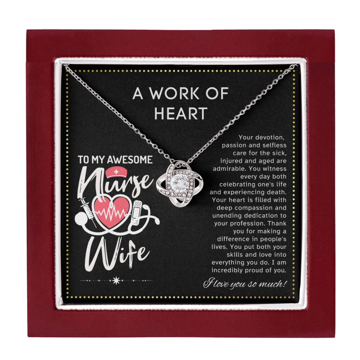 JGF Jewelry Gifts for Family | Nurse Appreciation Gifts For Wife | Mothers Day Gifts For Wife From Husband Necklace