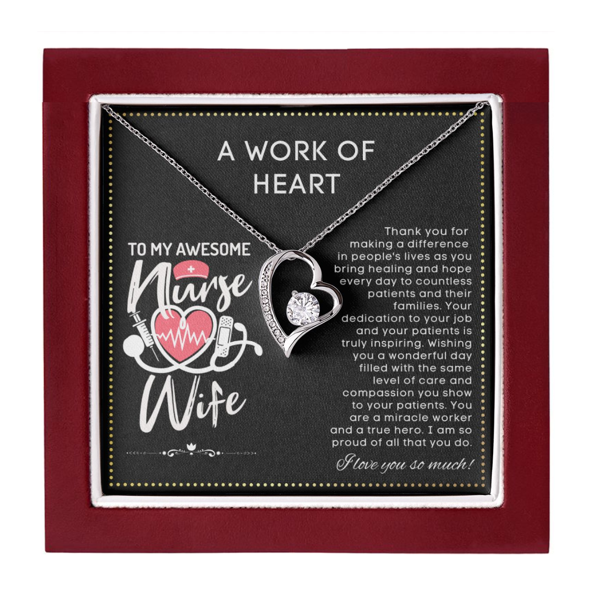 JGF Jewelry Gifts for Family | Nurses Appreciation Gifts For Wife | Nurse Necklaces For Women Sterling Silver
