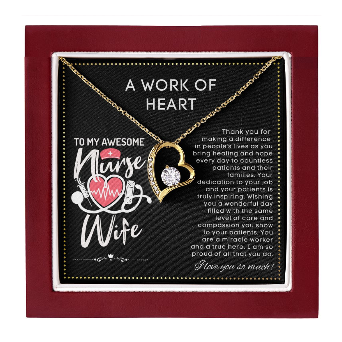 JGF Jewelry Gifts for Family | Nurses Appreciation Gifts For Wife | Nurse Necklaces For Women Sterling Silver