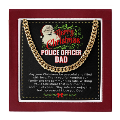 JGF Jewelry Gifts for Family | Police Officer Dad Gifts From Daughter | Xmas Christmas Necklace Charm Gifts For Men