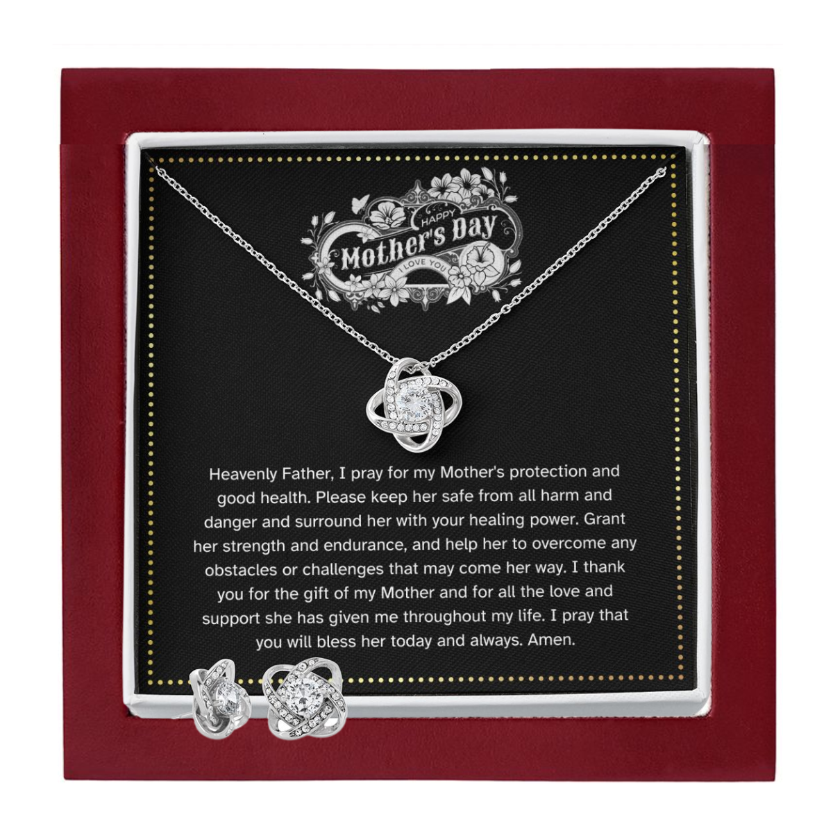 JGF Jewelry Gifts for Family | Necklace and Earrings Jewelry Set for Women | Happy Mothers Day Gift Box Items Set Ideas