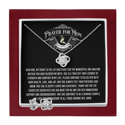 JGF Jewelry Gifts for Family: Fancy Silver Necklace and Earring Set for Women | Happy Mothers Day Gifts Box Ideas