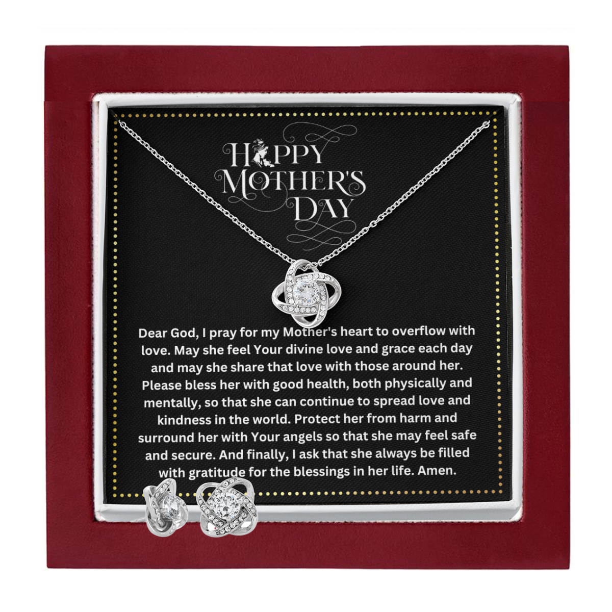 JGF Jewelry Gifts for Family | Necklace and Earring Set for Mom Who has Everything on Mother's Day