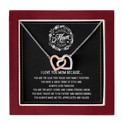 JGF Jewelry Gifts for Family - Heart Pendant Necklace With Crystal Zircon Jewelry Gifts For Aunt From Nephew