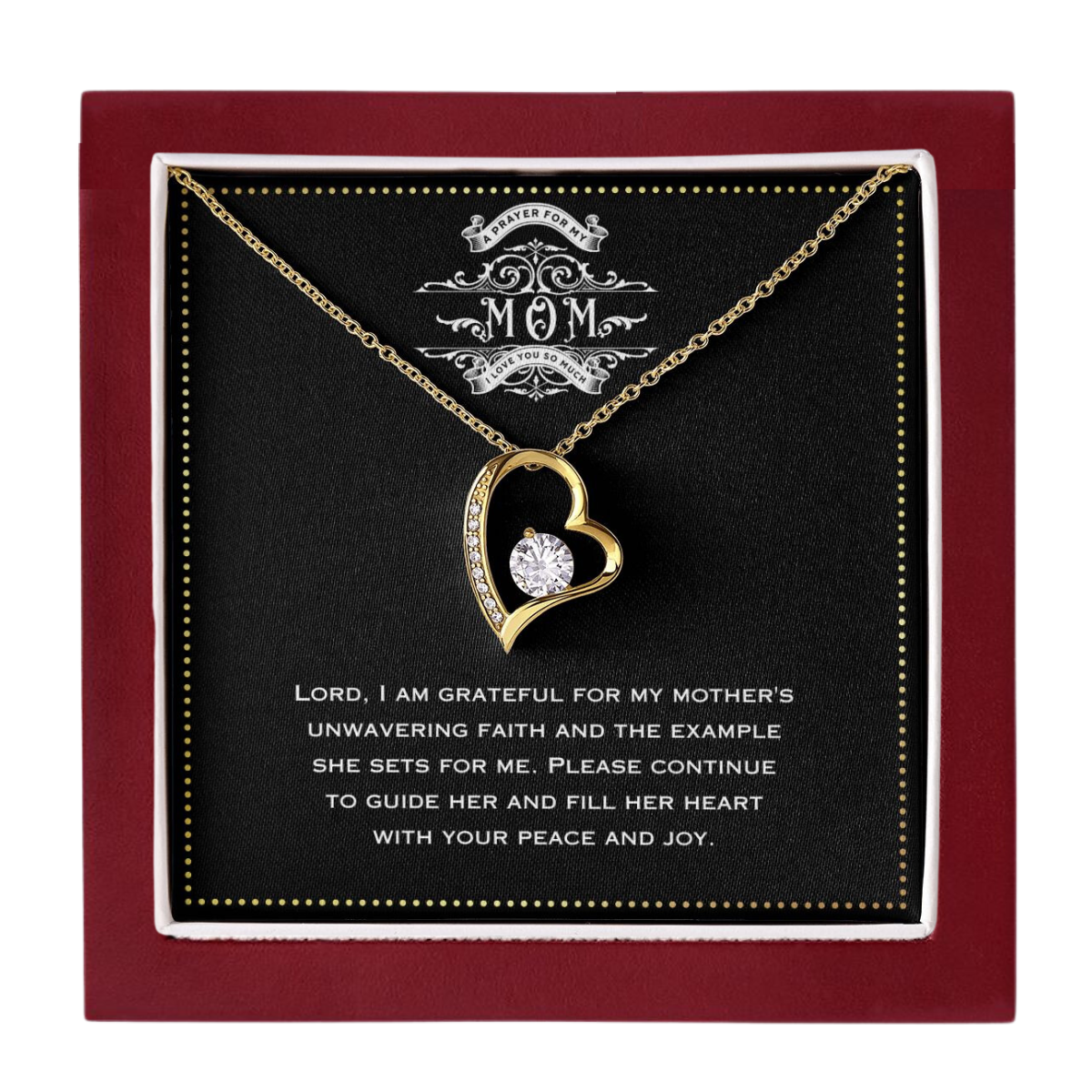 JGF Jewelry Gifts for Family - Simple Heart Pendant Necklace for Sister Mom from Adopted Daughter and Son In Law