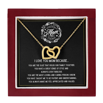 JGF Jewelry Gifts for Family - Heart Pendant Necklace With Crystal Zircon Jewelry Gifts For Aunt From Nephew