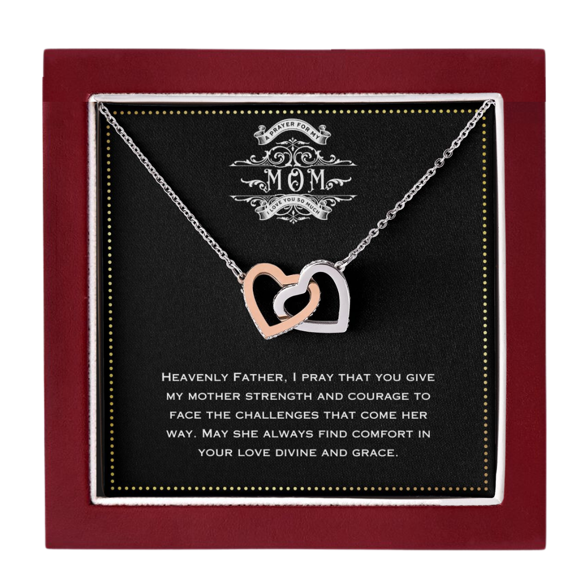 JGF Jewelry Gifts for Family -To My Mommy Heart Pendant Necklace With Message Card From Sons Girlfriend