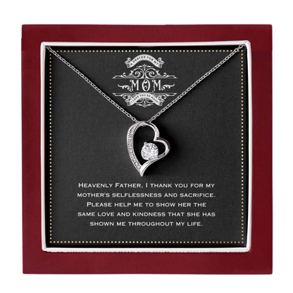 JGF Jewelry Gifts for Family - Cubic Zirconia Heart Shaped Necklace Gift for Boyfriend and Girlfriend's Mom Far Away