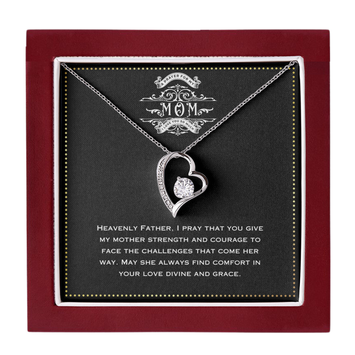 JGF Jewelry Gifts for Family | Basket Gift Set Items Birthday for Sister with Necklace | Prayer for Mom Far Away from Home