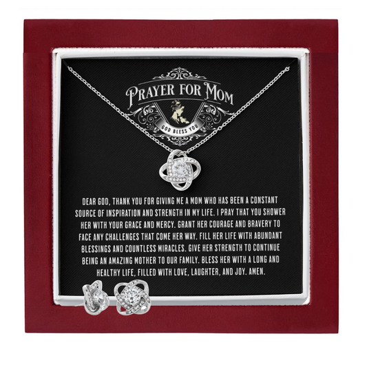 JGF Jewelry Gifts for Family: Sterling Silver Long Necklace and Earrings Set for Women | Happy Mother's Day Gift Basket Items