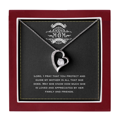 JGF Jewelry Gifts for Family - Heart Pendant Necklace with Crystal Zircon Jewelry Gifts for Aunt from Niece and Nephew