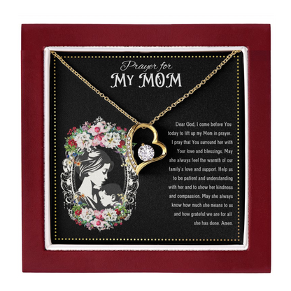 JGF Jewelry Gifts for Family | Mother's Day Gifts I Love You Mom Heart Necklace | Happy Birthday Prayer For Mother