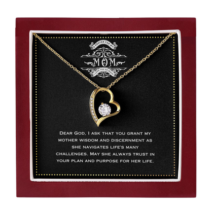 JGF Jewelry Gifts for Family - Mothers Birthday Gift I Love Mom Heart Pendant Necklace for Women with Message Card