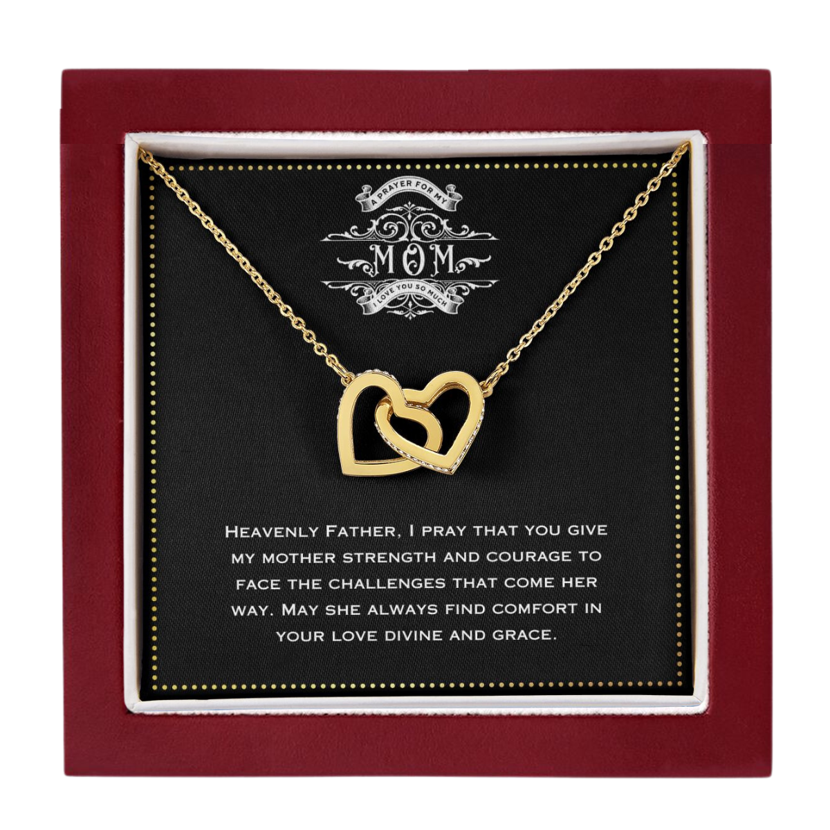 JGF Jewelry Gifts for Family -To My Mommy Heart Pendant Necklace With Message Card From Sons Girlfriend