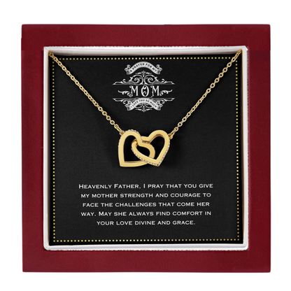 JGF Jewelry Gifts for Family -To My Mommy Heart Pendant Necklace With Message Card From Sons Girlfriend