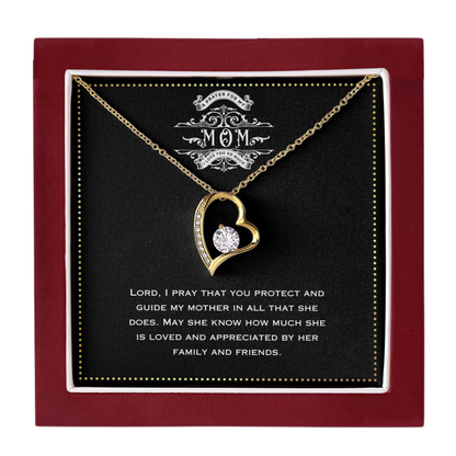 JGF Jewelry Gifts for Family - Heart Pendant Necklace with Crystal Zircon Jewelry Gifts for Aunt from Niece and Nephew