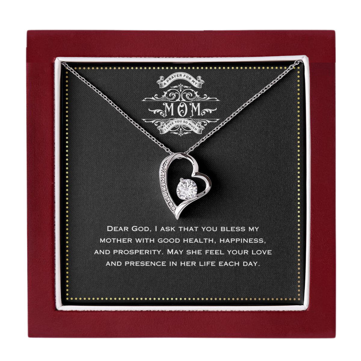 JGF Jewelry Gifts for Family - Trendy Heart Shape Necklace As Special Mother's Day from Daughter and Son