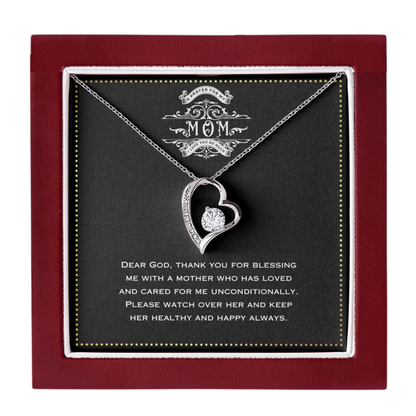 JGF Jewelry Gifts for Family - Simple Silver Heart Necklace Gift For Mom from Daughter and Son In Law