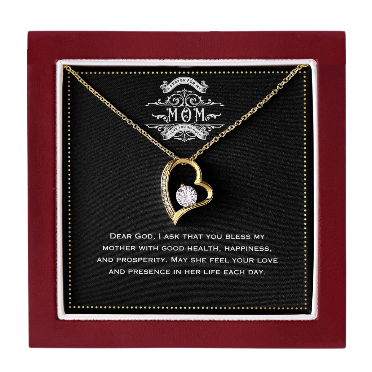 JGF Jewelry Gifts for Family - Trendy Heart Shape Necklace As Special Mother's Day from Daughter and Son