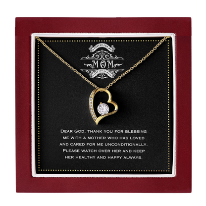 JGF Jewelry Gifts for Family - Simple Silver Heart Necklace Gift For Mom from Daughter and Son In Law