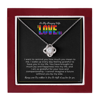 JGF Jewelry Gifts for Family | To My Amazing Wife I Love You Necklace Gift