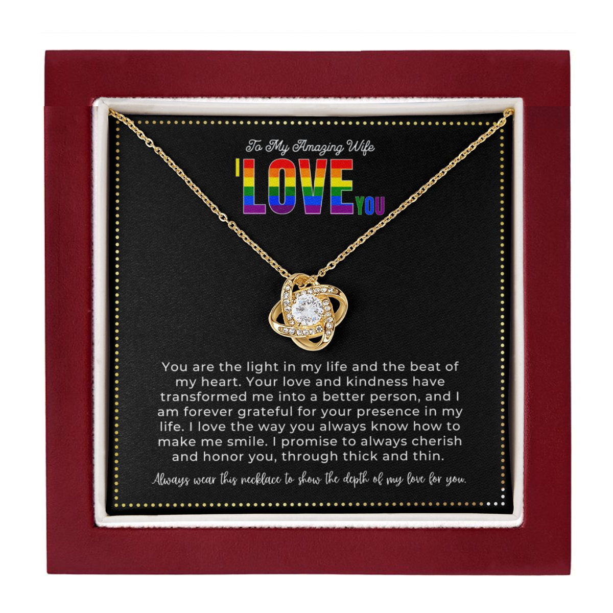 JGF Jewelry Gifts for Family | To My Amazing Wife Necklace Gifts