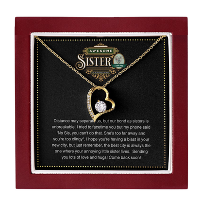 JGF Jewelry Gifts for Family | I love You Sister Heart Necklace Gifts from Sister Sterling Silver | New Mom Gift Basket Item Ideas