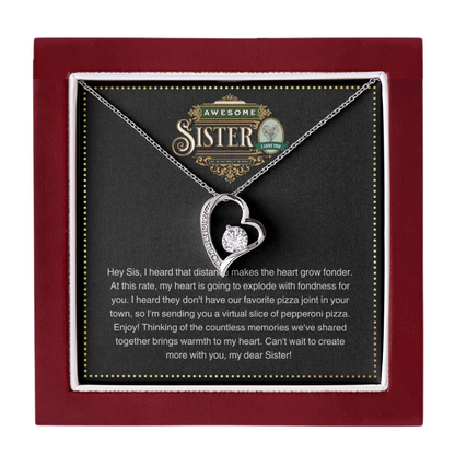 JGF Jewelry Gifts for Family |Simple Beauty Charm Women Stainless Steel Heart Pendant Chain Necklace Gifts for Awesome Sister