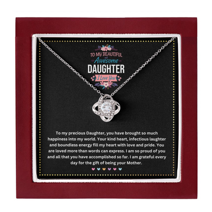 JGF Jewelry Gifts for Family | Graduation Gift for Daughter from Mom | Celtic Love Knot Pendant Necklace for Teen Girls