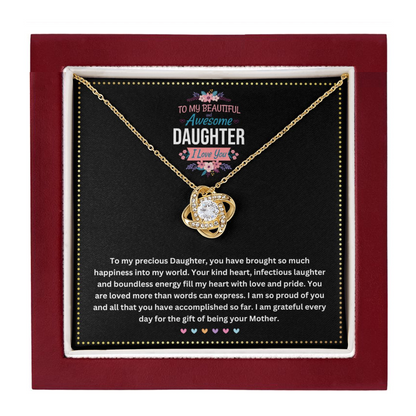 JGF Jewelry Gifts for Family | Graduation Gift for Daughter from Mom | Celtic Love Knot Pendant Necklace for Teen Girls