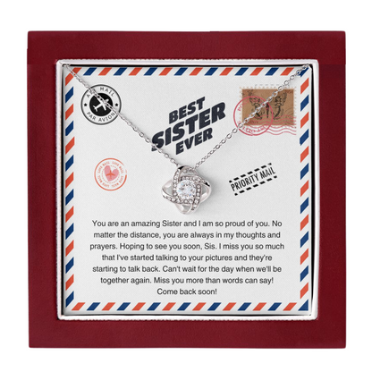 JGF Jewelry Gifts for Family | Sister Moving Away From Home New Job Beginnings Gift | Sister Pendant Necklace Jewelry
