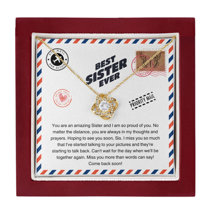 JGF Jewelry Gifts for Family | Sister Moving Away From Home New Job Beginnings Gift | Sister Pendant Necklace Jewelry
