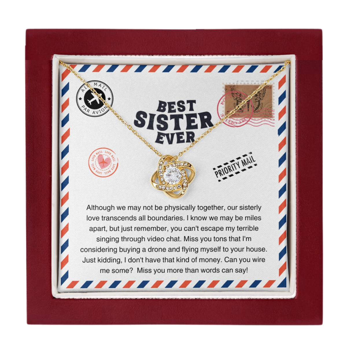 JGF Jewelry Gifts for Family | Gift For Best Mom Sister From Long Distance | Happy Birthday Card with Inspiration Message