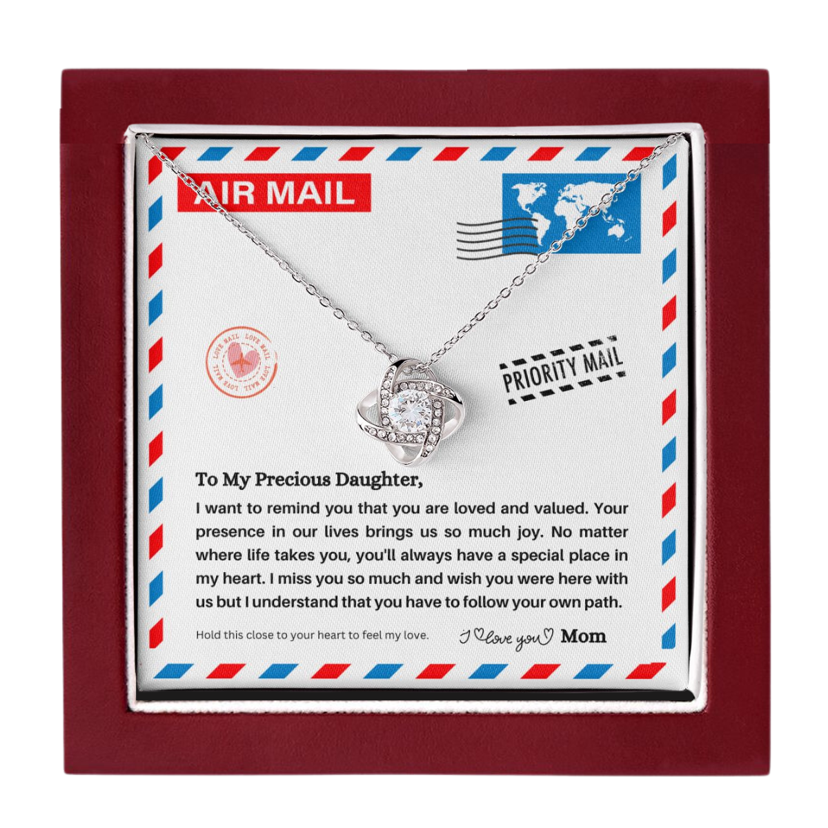 JGF Jewelry Gifts for Family | Gift For Daughter From Long Distance Mom | Happy Birthday Card with Inspiration Message