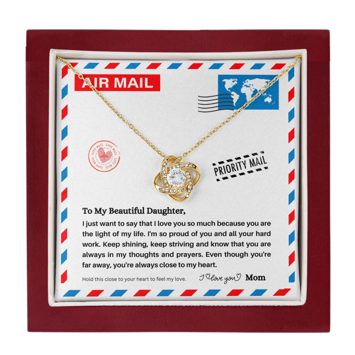 JGF Jewelry Gifts for Family | Daughter Moving Away From Home New Job Beginnings Gift | Mother And Daughter Pendant Necklace Jewelry