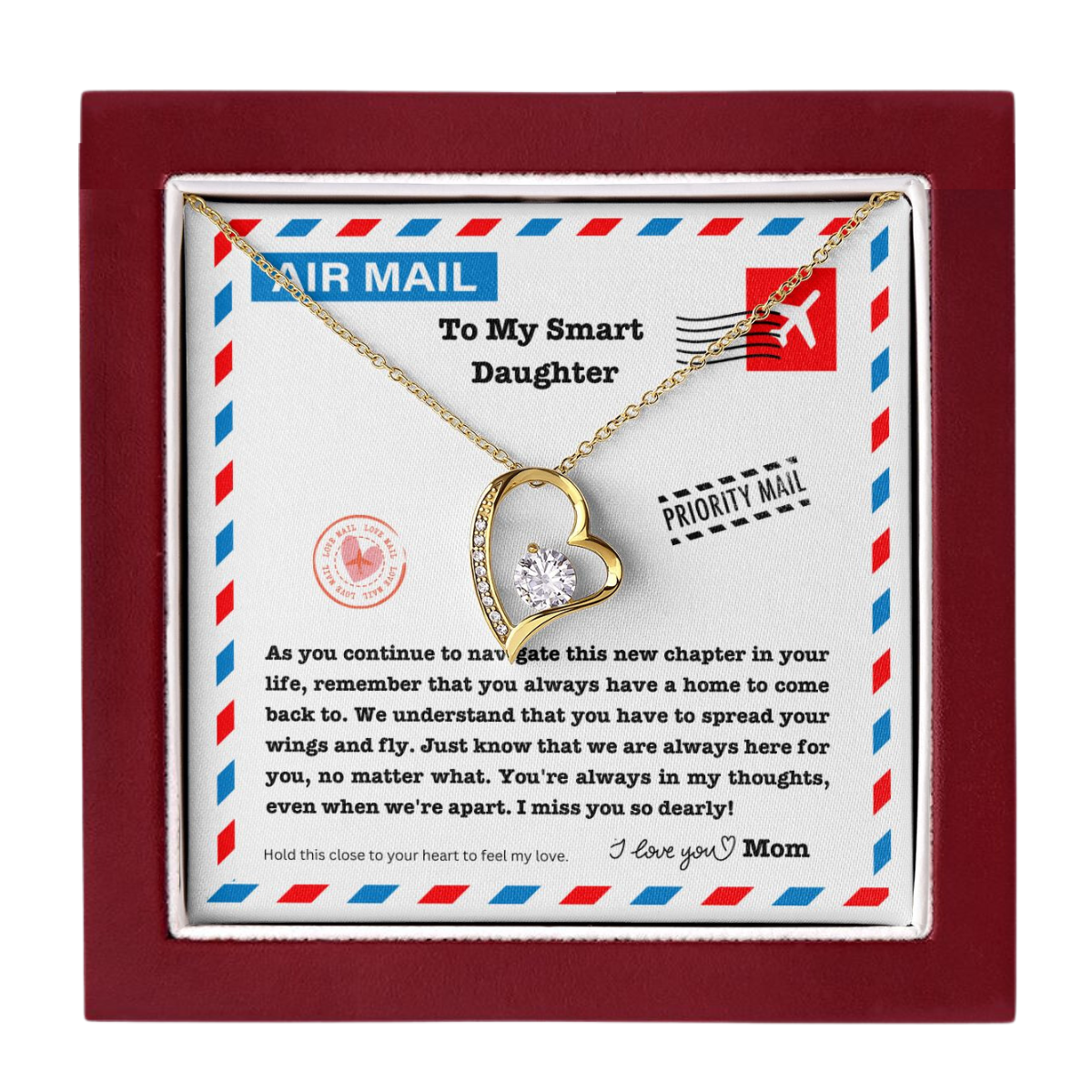 JGF Jewelry Gifts for Family | Long Distance Birthday Gifts For Adult Daughter | Simple Single Heart Shaped Charm Pendant Necklace