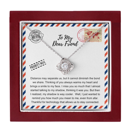 JGF Jewelry Gifts for Family | Thank You Gift for a Adult Best Friend Who Lives Miles Away |Love Knot Pendant Necklace
