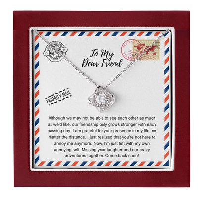JGF Jewelry Gifts for Family | Birthday Gifts with Message For Bestie Friend Far Away | Sterling Silver Necklace For Women
