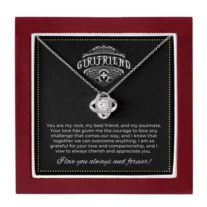 JGF Jewelry Gifts for Family | To My Beautiful Girlfriend (3) LOVE KNOT 1418-BB