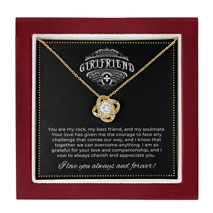 JGF Jewelry Gifts for Family | To My Beautiful Girlfriend (3) LOVE KNOT 1418-BB