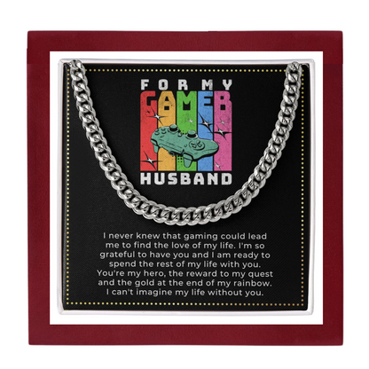 JGF Jewelry Gifts for Family | To My Husband On Our Wedding Day Gift | Gamer Husband Birthday Gift Ideas