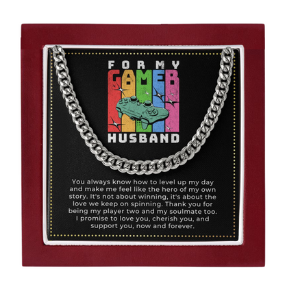 JGF Jewelry Gifts for Family | Cuban Link Chain For Men Sterling Silver | 2 Year Wedding Gift For Gamer Husband