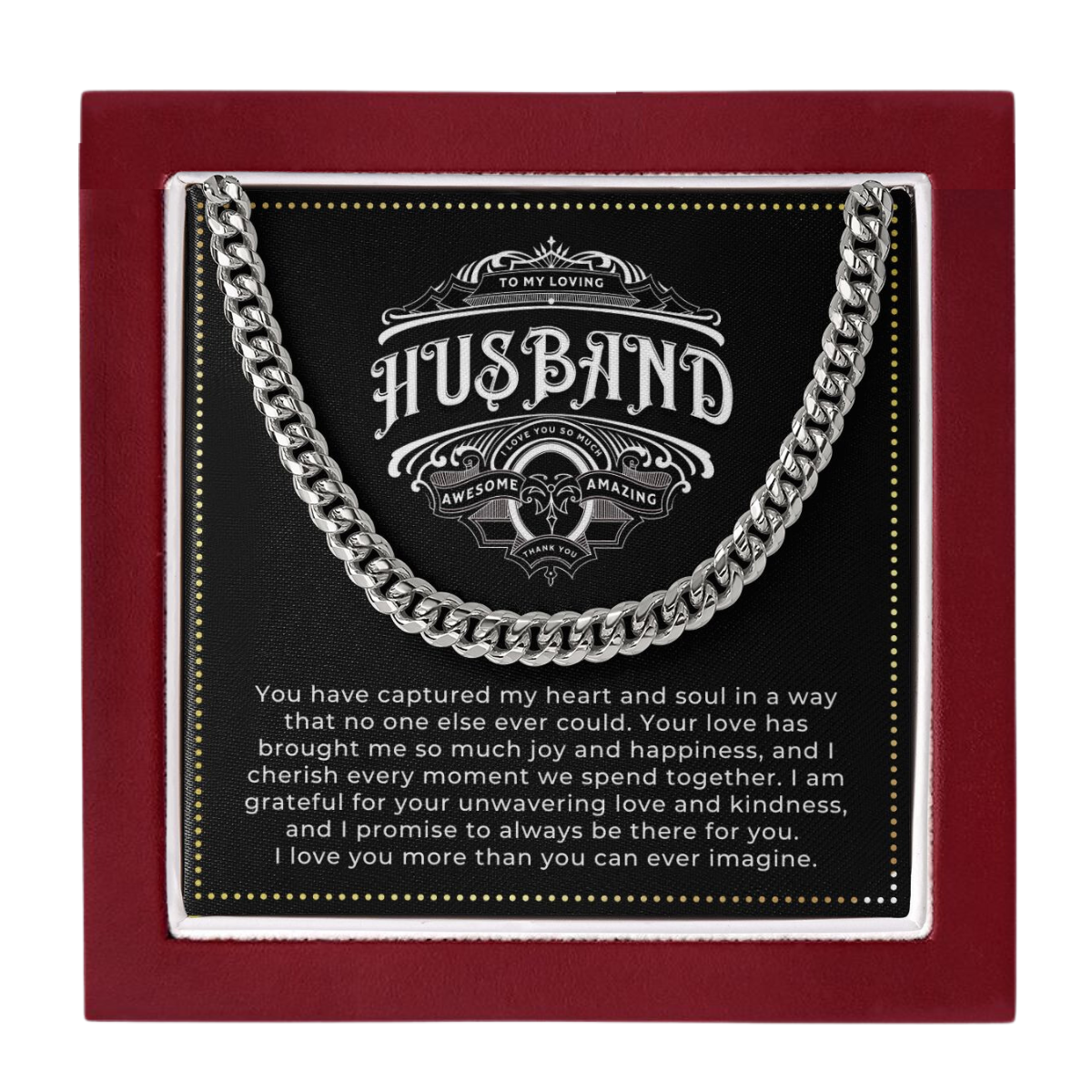 JGF Jewelry Gifts for Family | Stainless Steel Necklace For Men Cuban Link Chain