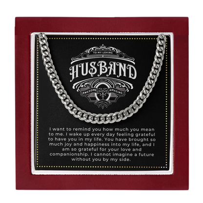 JGF Jewelry Gifts for Family | To My Man Stainless Steel Necklace Birthday Gift for My Amazing Husband